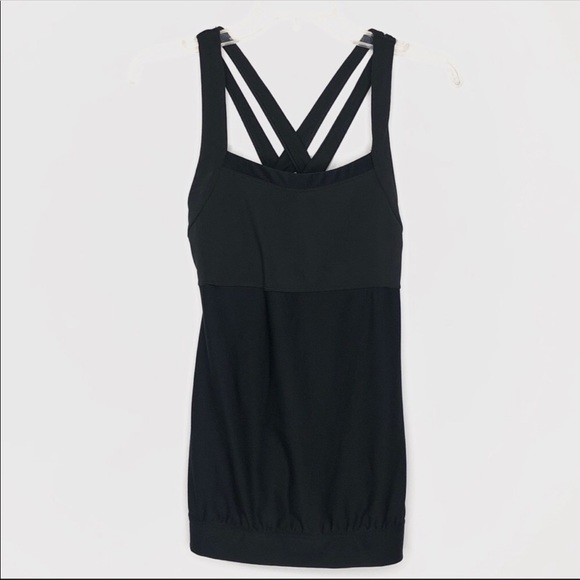 Athleta Stride Double Cross Strap Workout Top - Picture 2 of 7